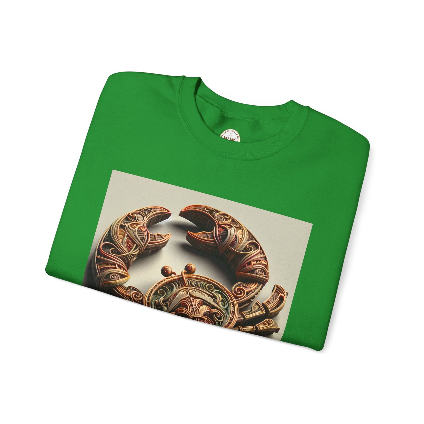 Unisex Heavy Blend™ Crewneck Sweatshirt, Crab Artifact, Cancer Zodiac Design