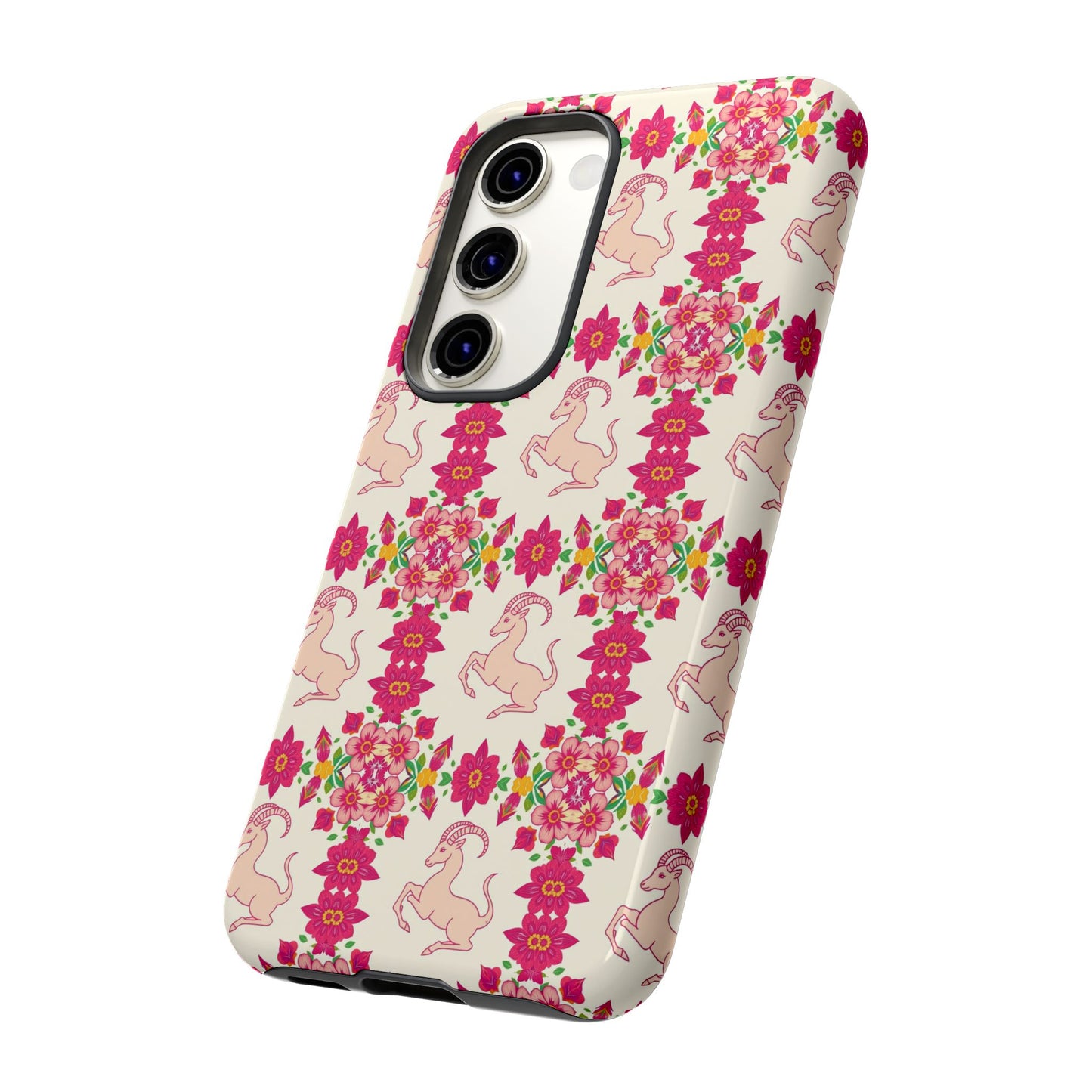 Tough Cases, Capricorn, Zodiac v3, Flower Pattern