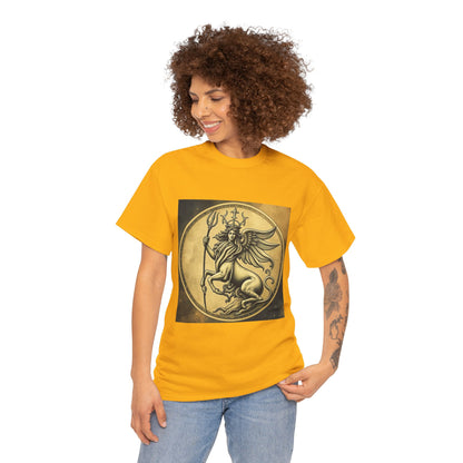 Unisex Heavy Cotton T-Shirt, Angel Animal, Virgo Zodiac Design