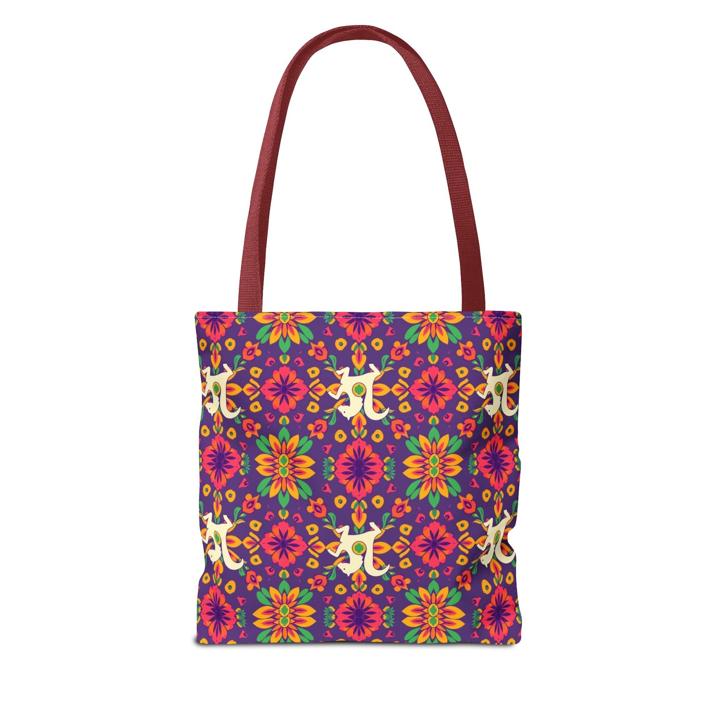 Tote Bag (AOP), Aquarius, Zodiac v2, Flower Pattern