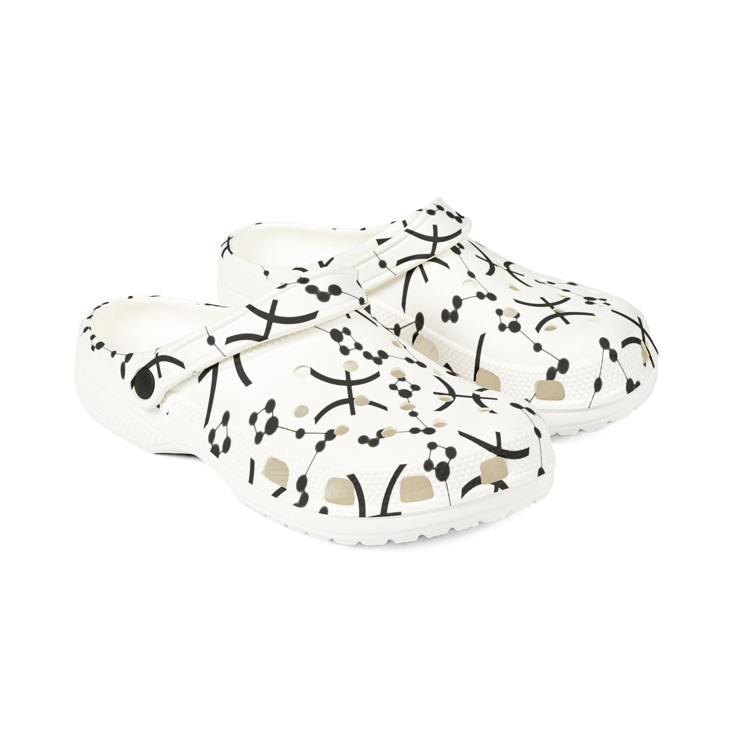 EVA Foam Rubber Shoes (AOP), Material 100% EVA, Pisces Zodiac Design