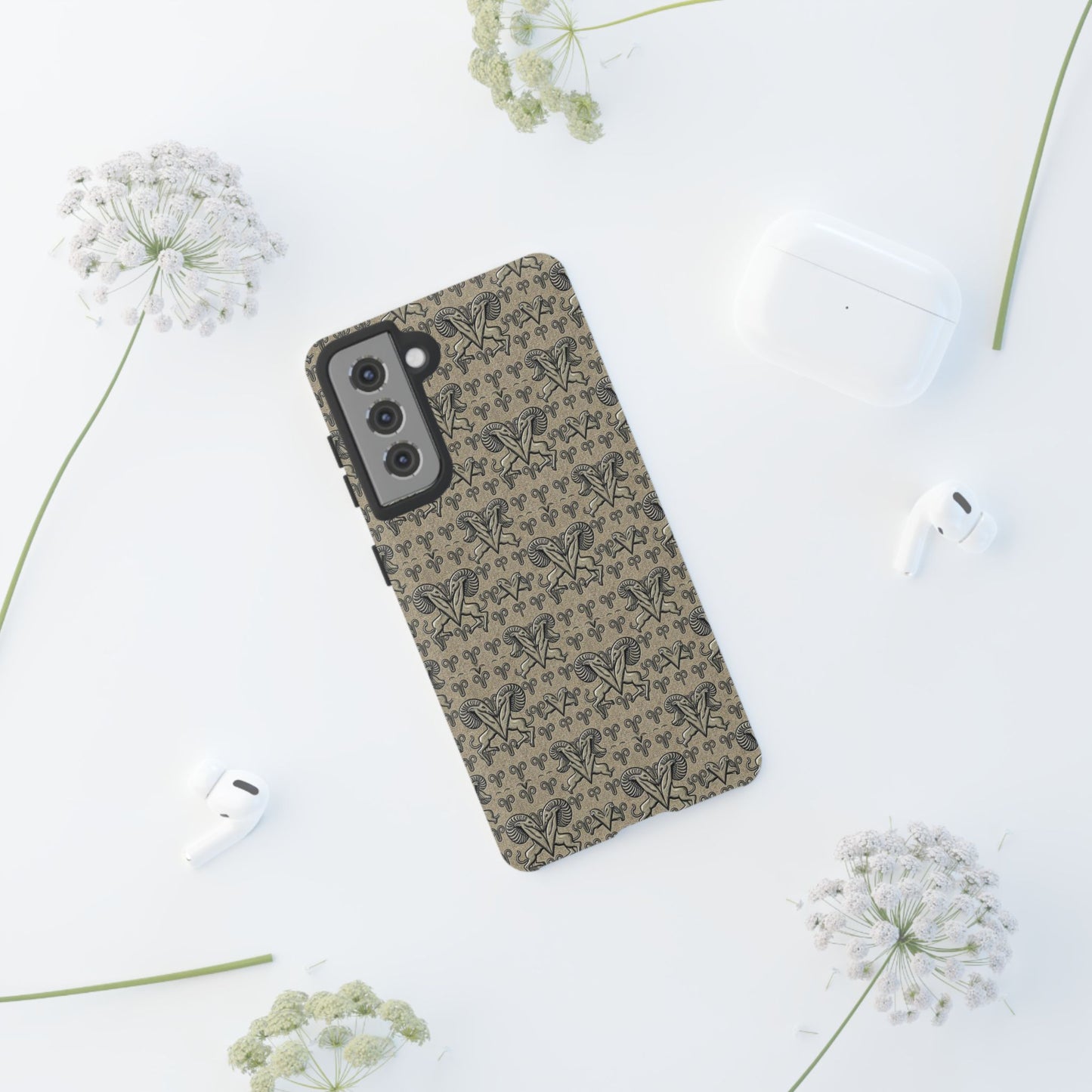 Tough Cases, Aries, Zodiac, Metal Pattern