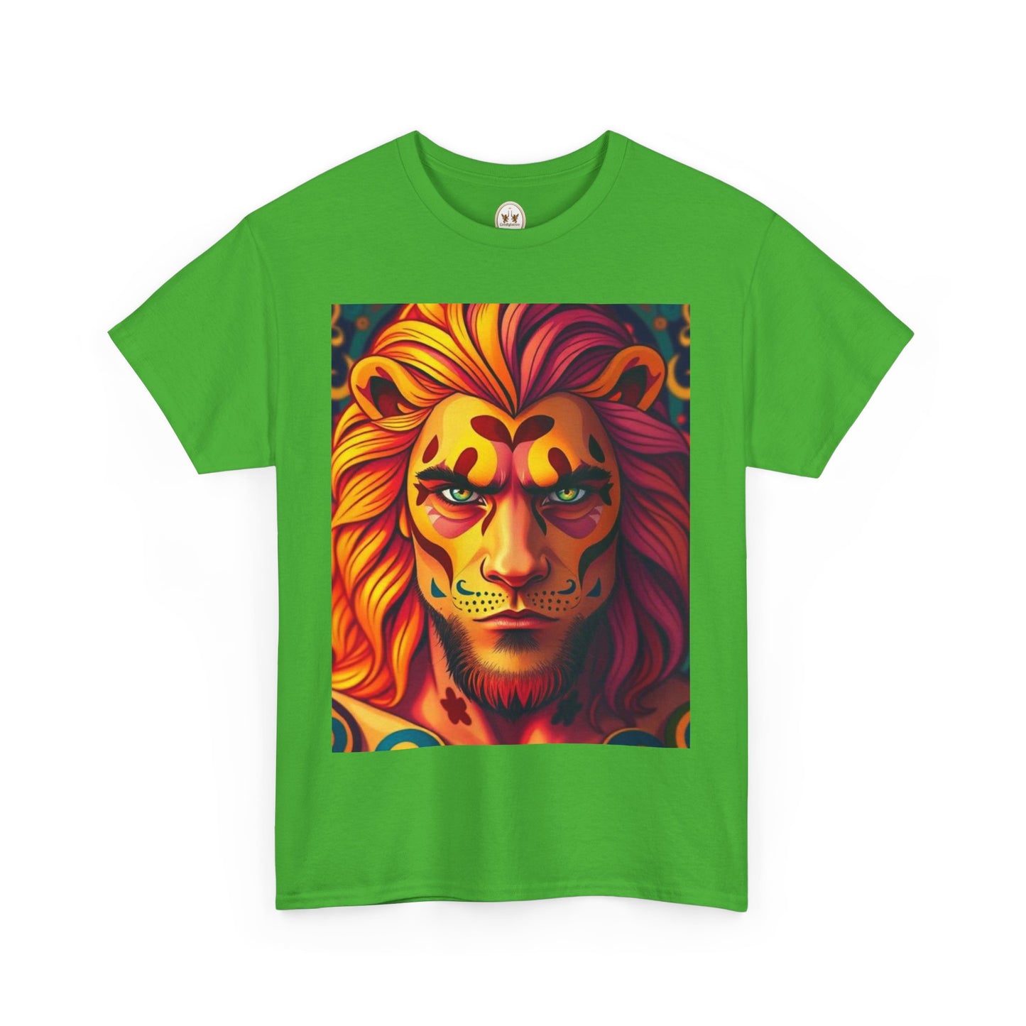 Unisex Heavy Cotton T-Shirt, Leo, Zodiac v2, Sexy Art
