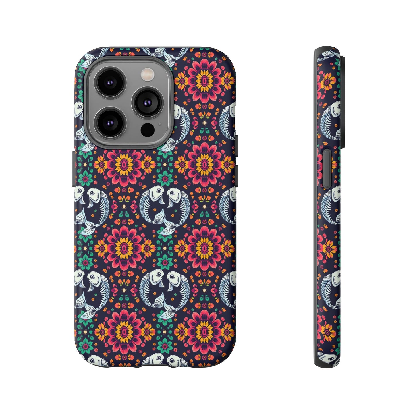 Tough Cases, Pisces, Zodiac v4, Flower Pattern