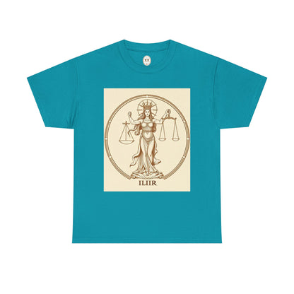 Unisex Heavy Cotton T-Shirt, Libra Goddess, Zodiac Design