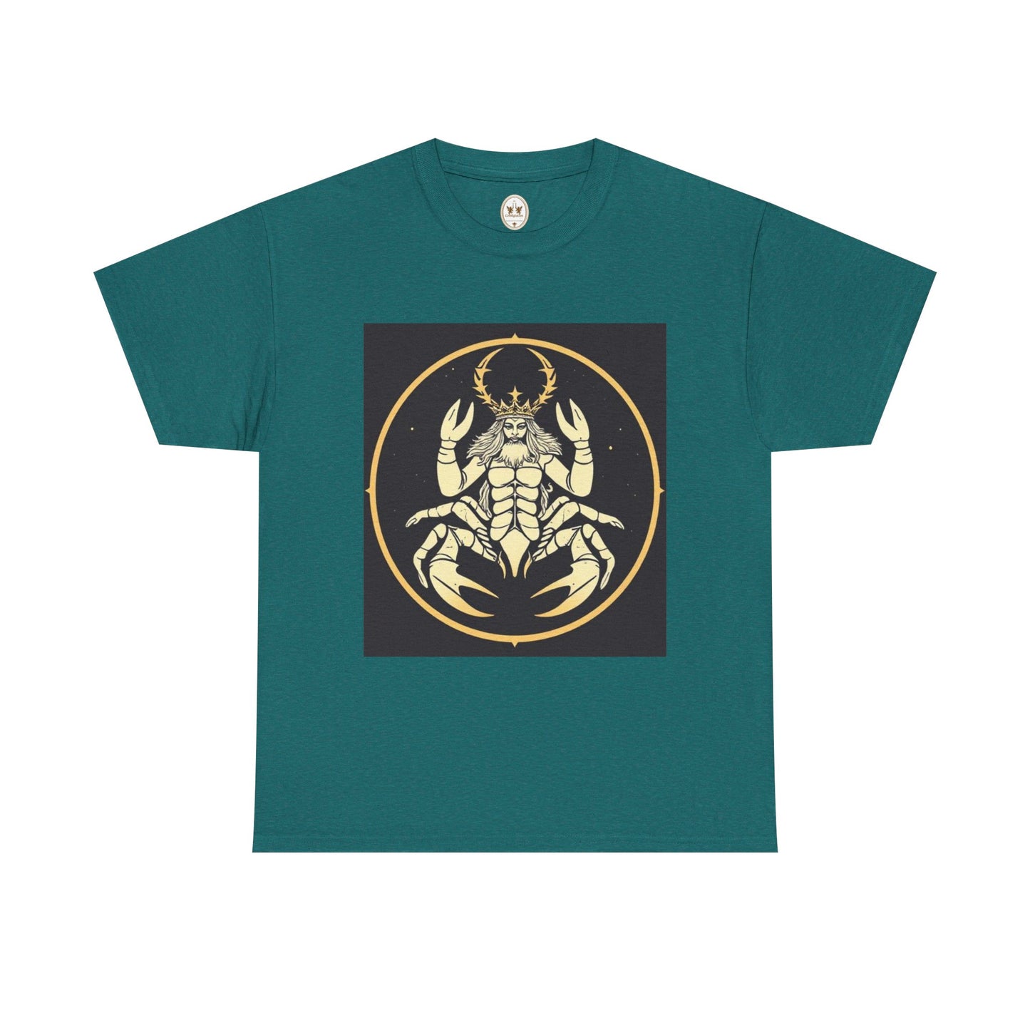 Unisex Heavy Cotton T-Shirt, Scorpio King, Print Art, Zodiac Design