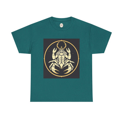 Unisex Heavy Cotton T-Shirt, Scorpio King, Print Art, Zodiac Design