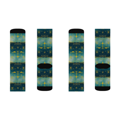 Sublimation Socks, Libra, Zodiac v1, Pattern