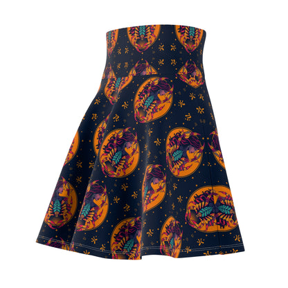Women's Skater Skirt, (AOP), Scorpio, Zodiac v1, Sexy Pattern