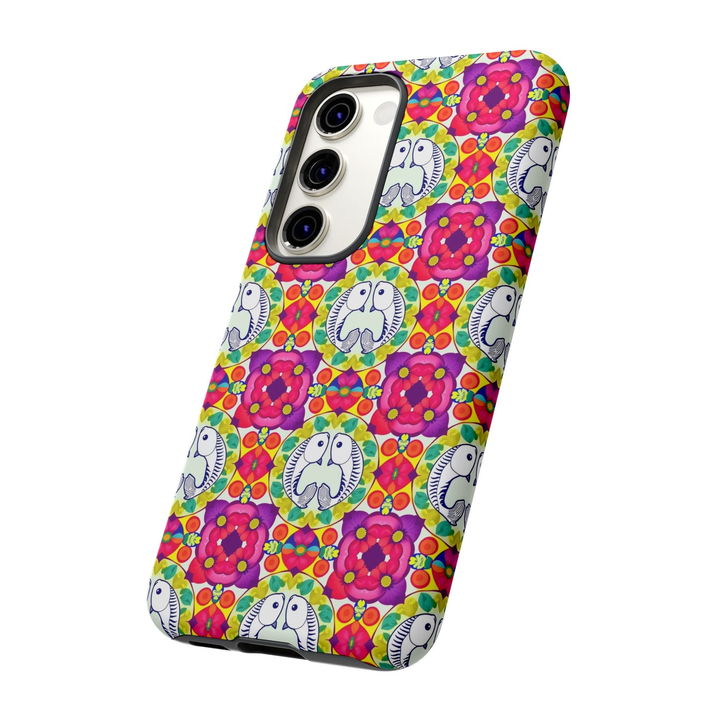 Tough Cases, Pisces, Zodiac v2, Flower Pattern