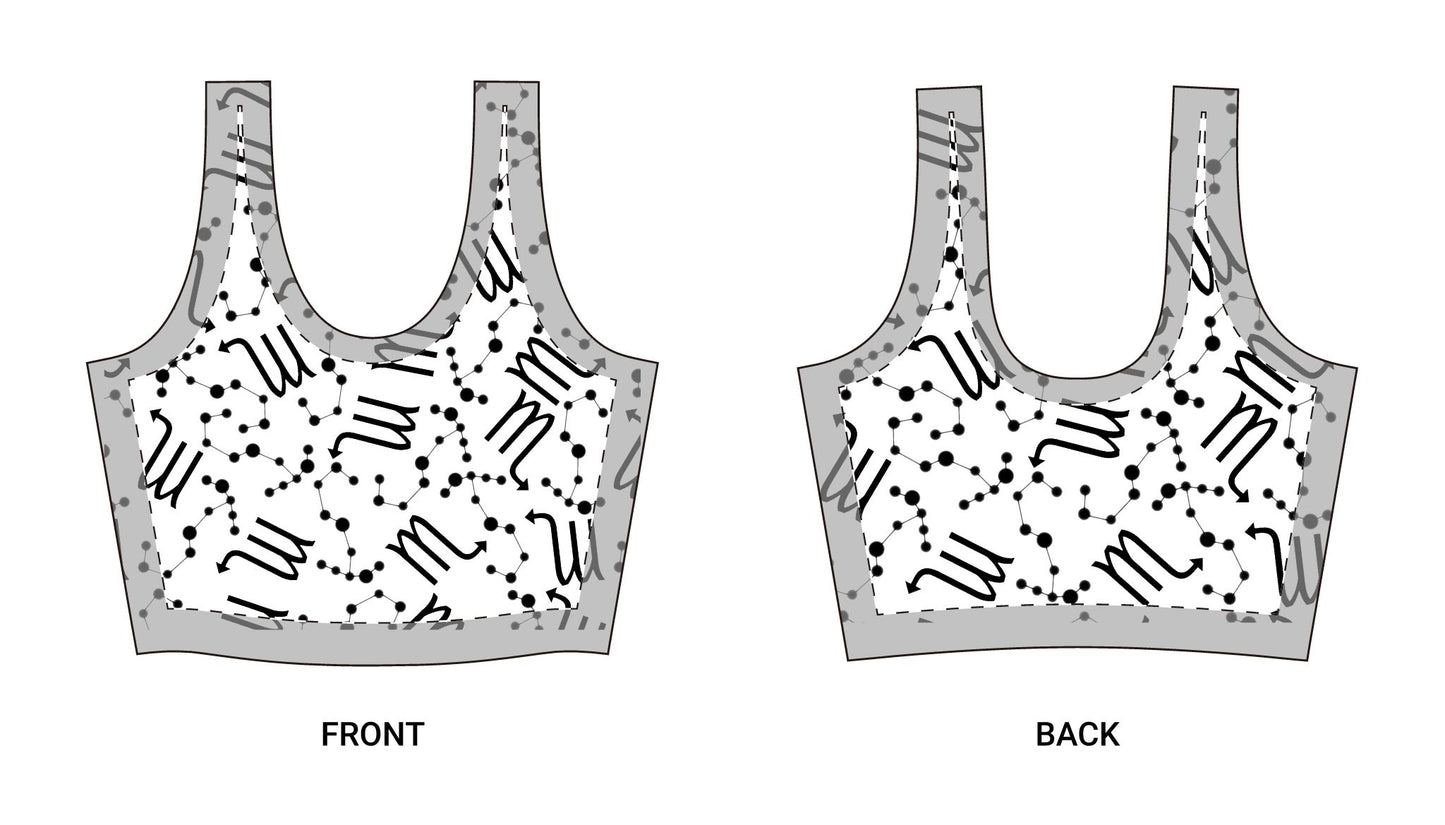 Polyester Sports Bra Scorpio Zodiac Sign (AOP)