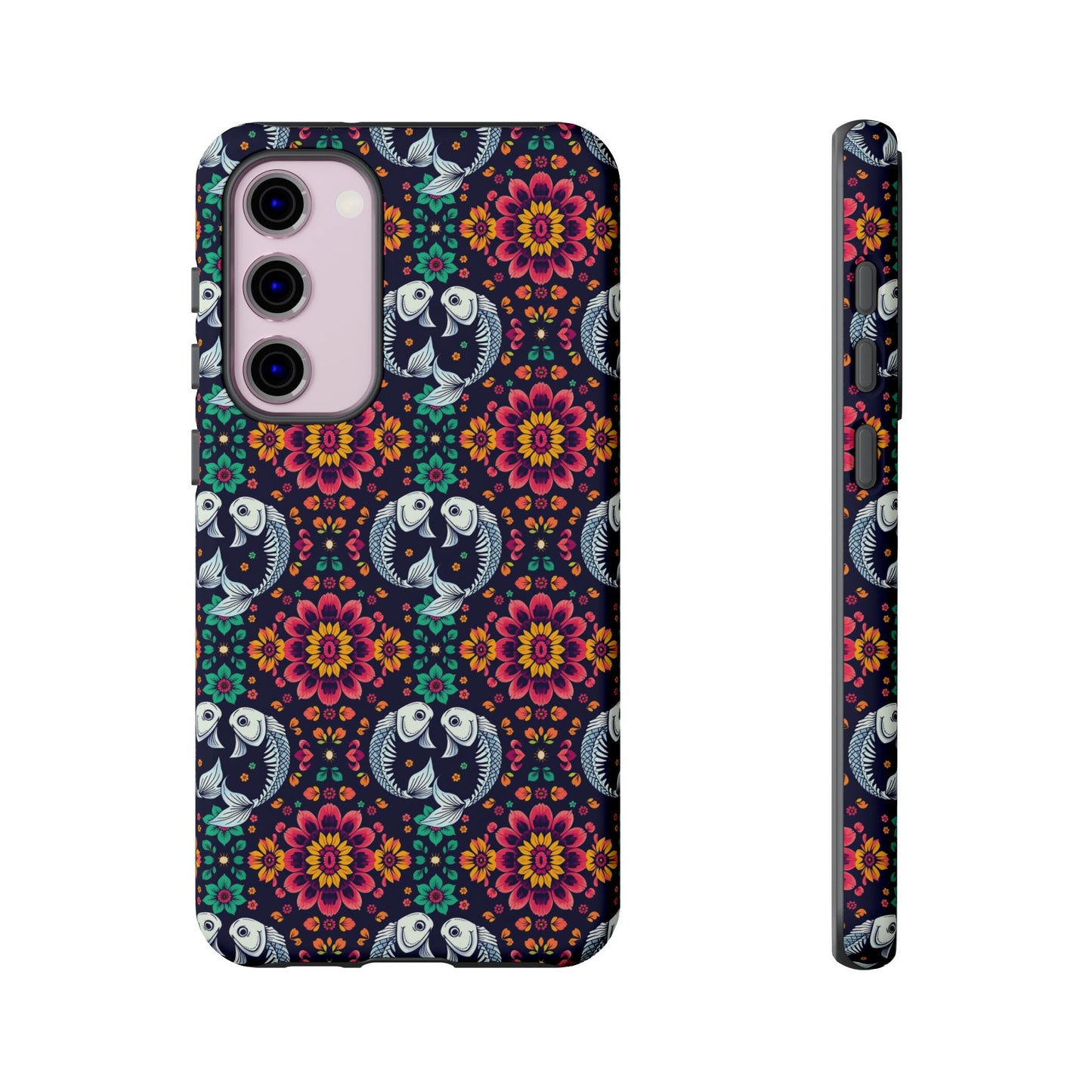 Tough Cases, Pisces, Zodiac v4, Flower Pattern