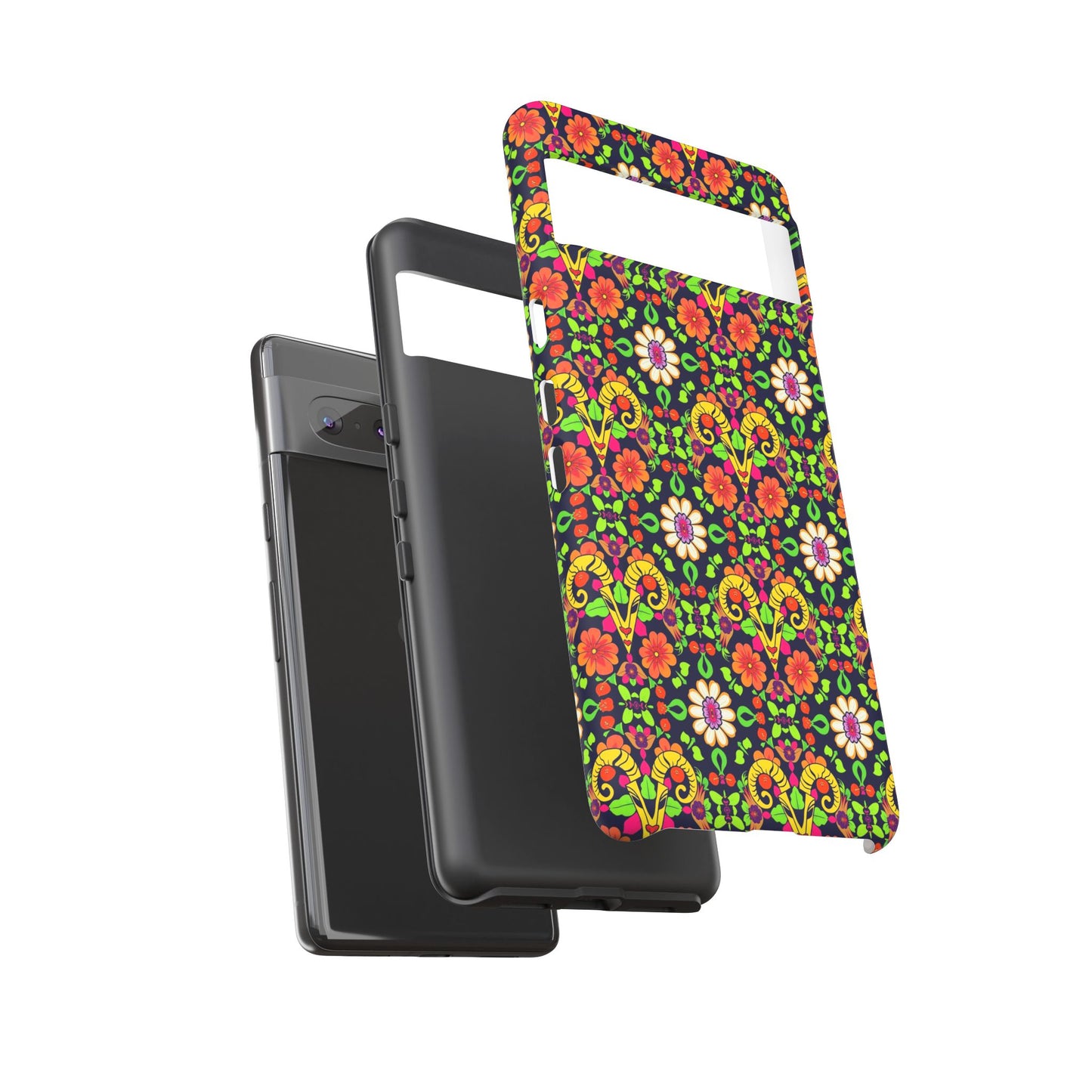 Tough Cases, Aries, Zodiac v4, Flower Pattern