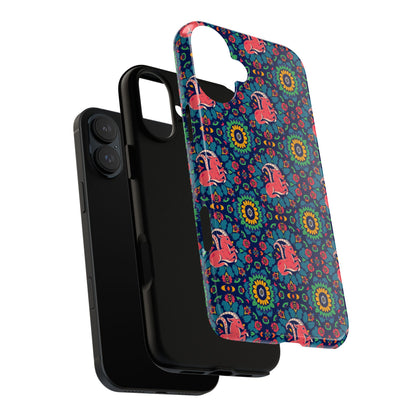 Tough Cases, Capricorn, Zodiac v1, Flower Pattern
