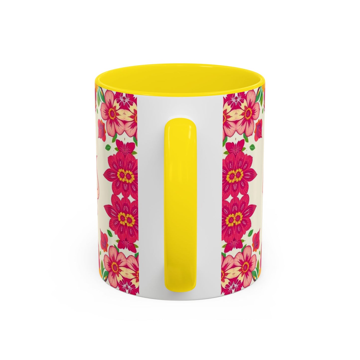 Accent Coffee Mug, Capricorn, Zodiac v2, Flower Pattern, (11, 15oz)