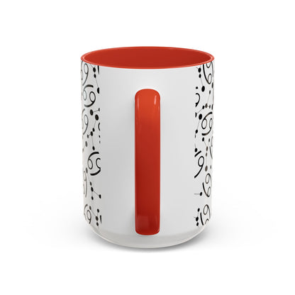 Accent Coffee Mug with the Cancer sign (11, 15oz)