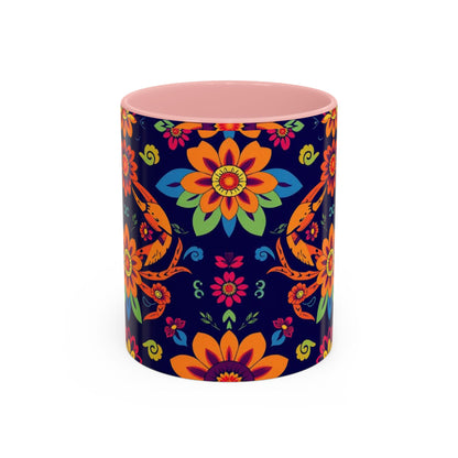 Accent Coffee Mug, Cancer, Zodiac, Flower Pattern, (11, 15oz)