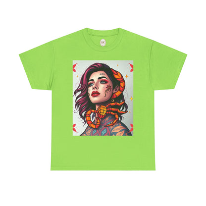 Unisex Heavy Cotton T-Shirt, Scorpio, Zodiac v3, Sexy Art