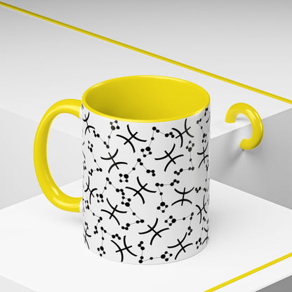 Accent Coffee Mug with the Pisces sign (11, 15oz)
