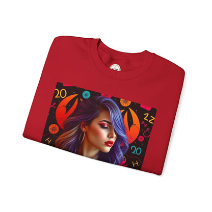 Unisex Heavy Blend™ Crewneck Sweatshirt, Cancer, Zodiac v3, Sexy Pattern