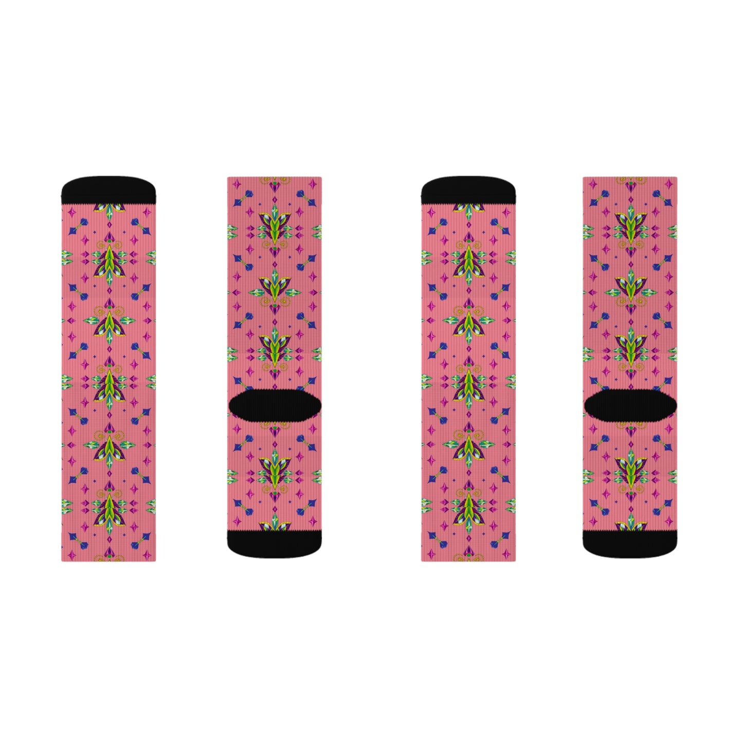 Sublimation Socks, Aquarius, Zodiac v4, Jewel Pattern