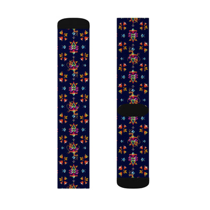 Sublimation Socks, Aquarius, Zodiac, Jewel Pattern