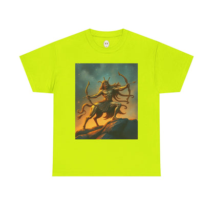 Unisex Heavy Cotton T-Shirt, Arrow Centaur v1, Sagittarius Zodiac Design