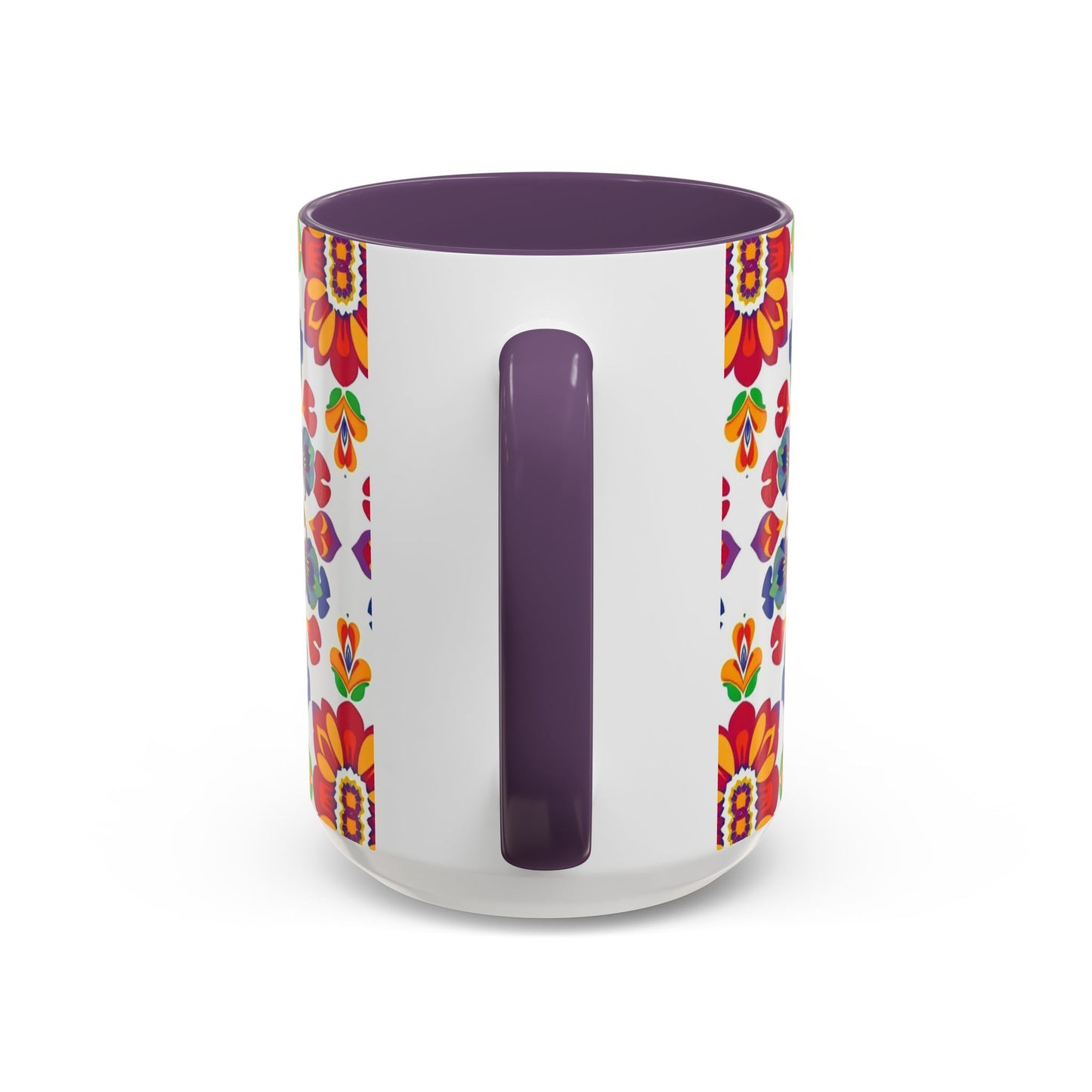Accent Coffee Mug, Libra, Zodiac v1, Flower Pattern, (11, 15oz)