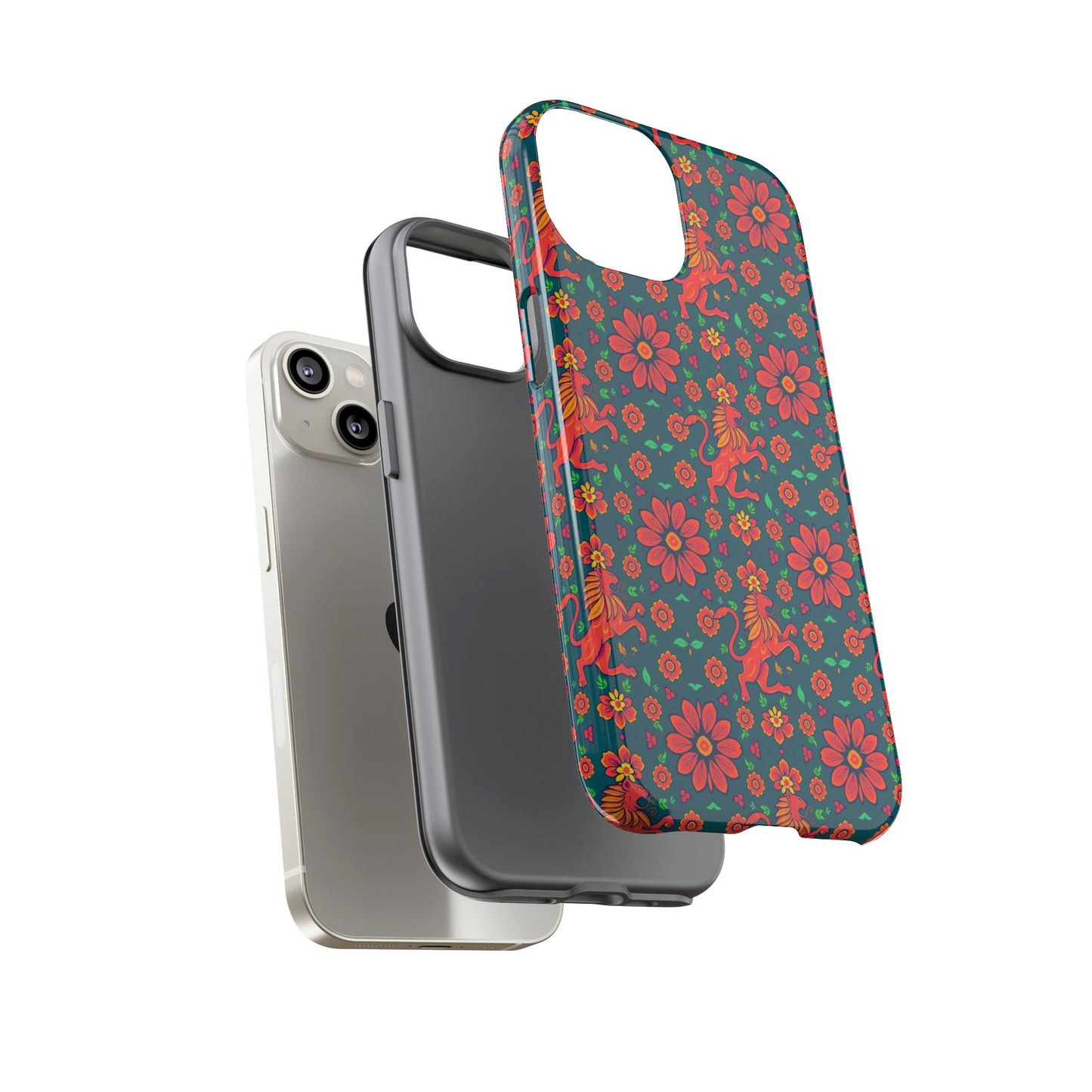 Tough Cases, Leo, Zodiac v2, Flower Pattern