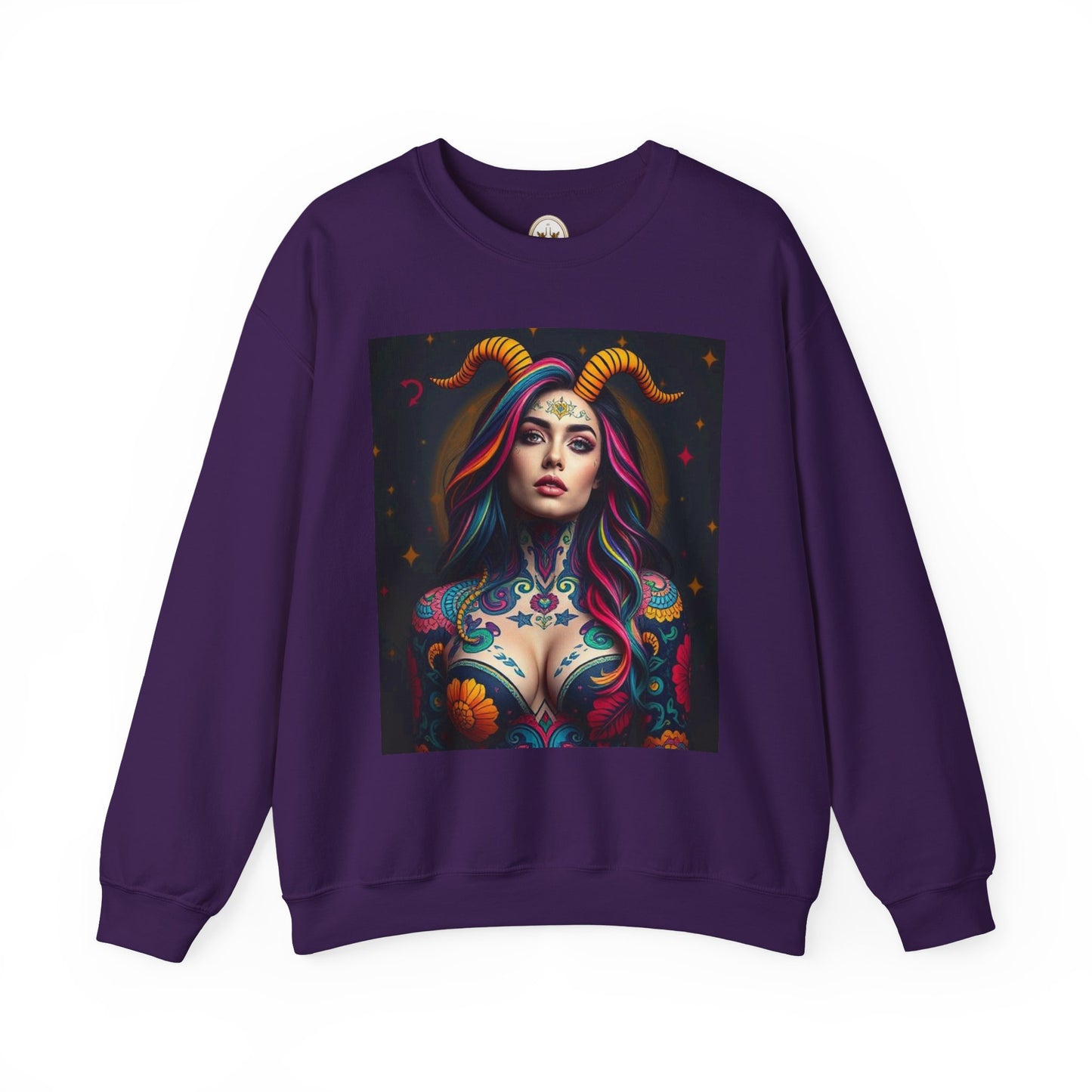 Unisex Heavy Blend™ Crewneck Sweatshirt, Capricorn, Zodiac v3, Sexy Pattern
