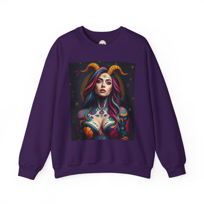 Unisex Heavy Blend™ Crewneck Sweatshirt, Capricorn, Zodiac v3, Sexy Pattern