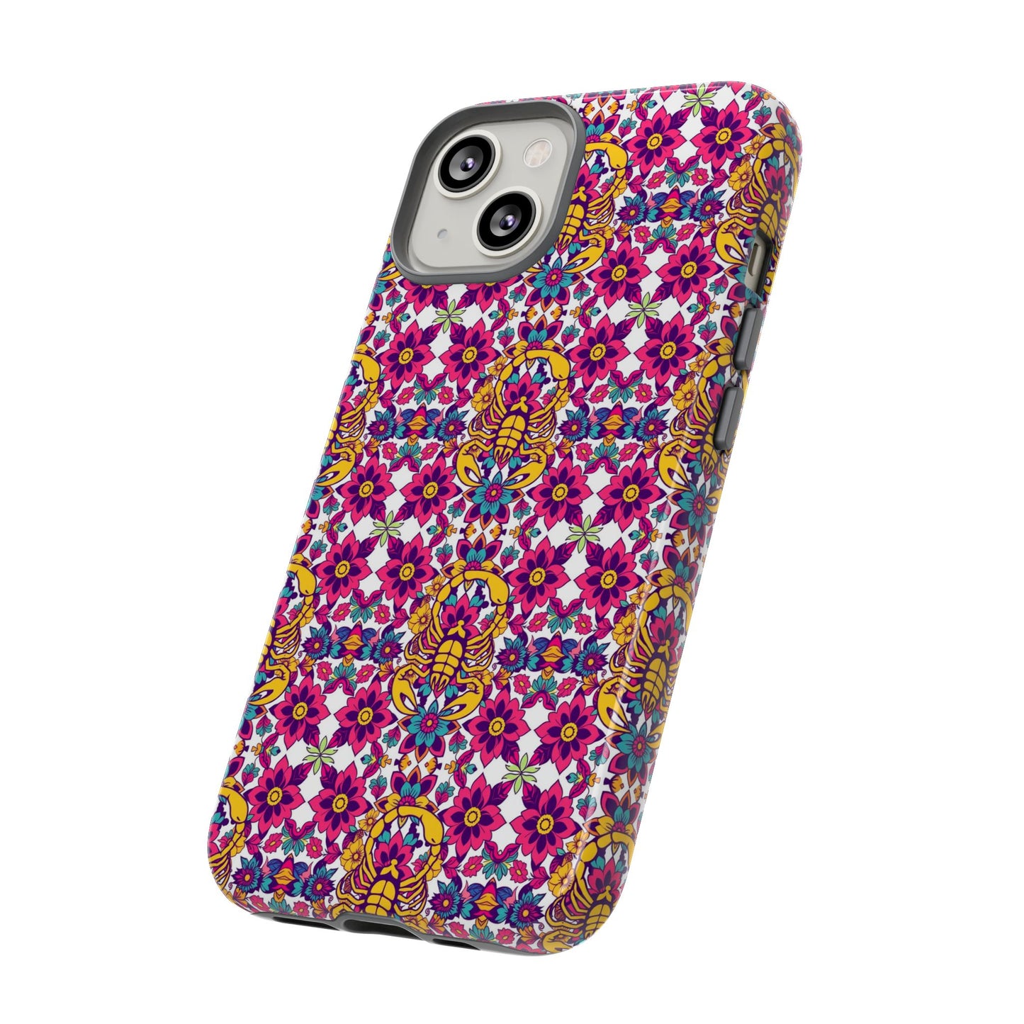 Tough Cases, Scorpio, Zodiac v2, Flower Pattern