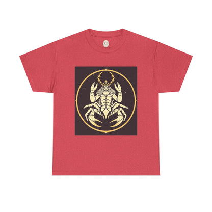 Unisex Heavy Cotton T-Shirt, Scorpio King, Print Art, Zodiac Design