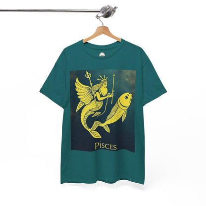 Unisex Heavy Cotton T-Shirt, Pisces Queen, Zodiac Design