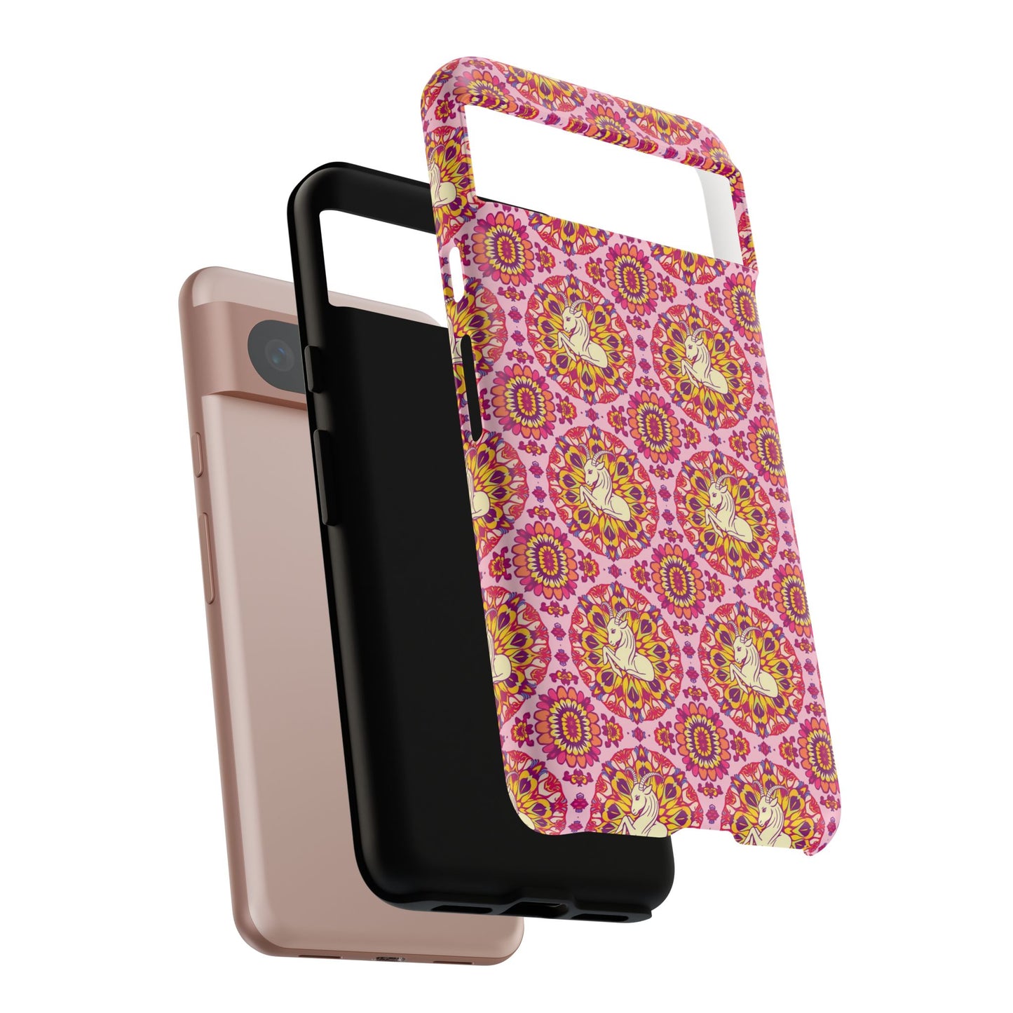 Tough Cases, Capricorn, Zodiac v4, Flower Pattern
