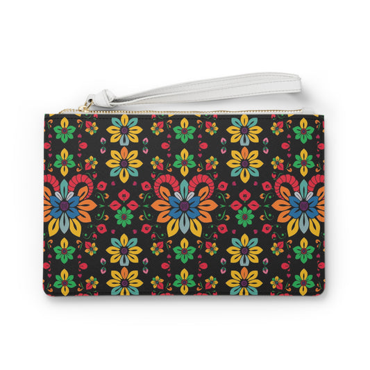 Clutch Bag, Aries, Zodiac v2, Flower Pattern