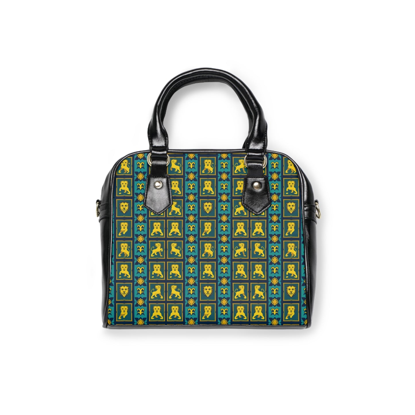 Shoulder Handbag, Leo, Zodiac, Shapes Pattern
