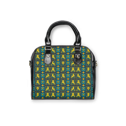 Shoulder Handbag, Leo, Zodiac, Shapes Pattern