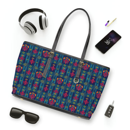 Leather Shoulder Bag, Scorpio, Zodiac v1, Shapes Pattern