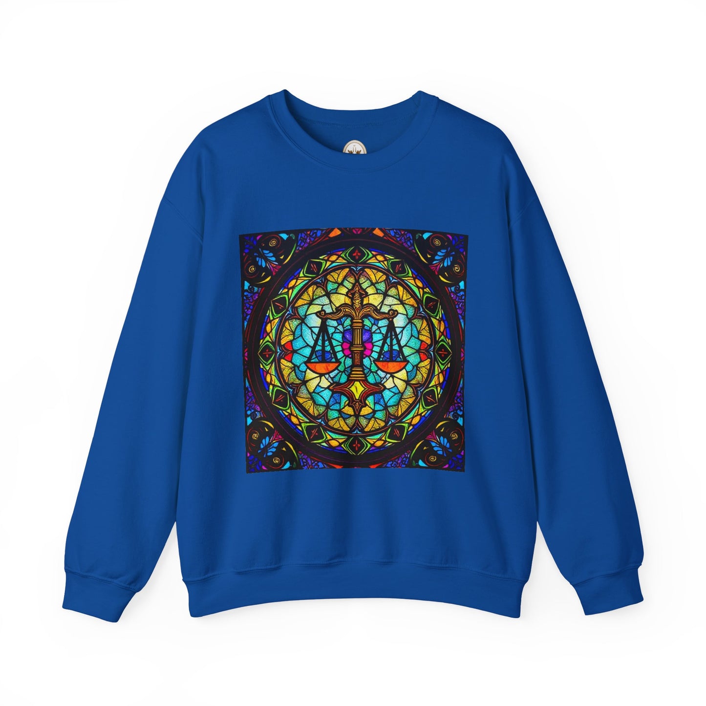 Unisex Heavy Blend™ Crewneck Sweatshirt, Glass, Libra Zodiac Design