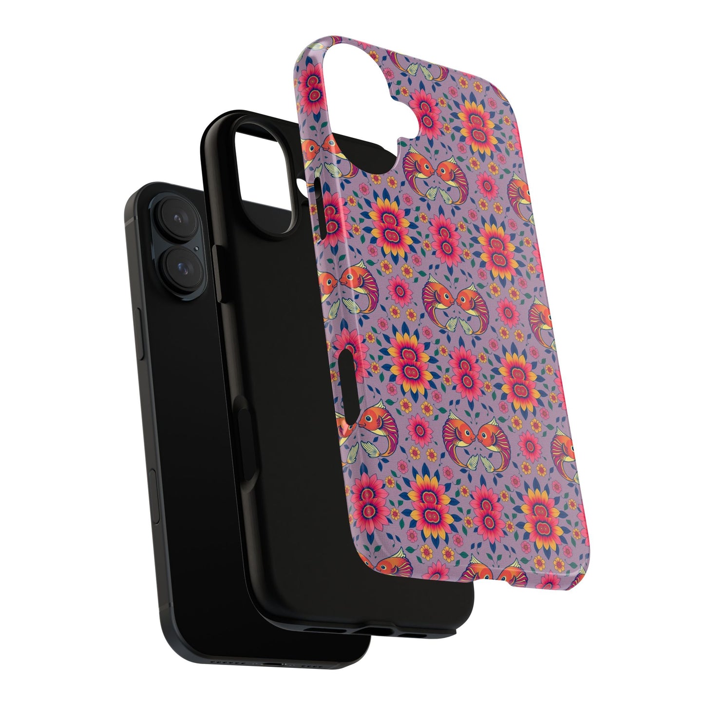 Tough Cases, Pisces, Zodiac v3, Flower Pattern