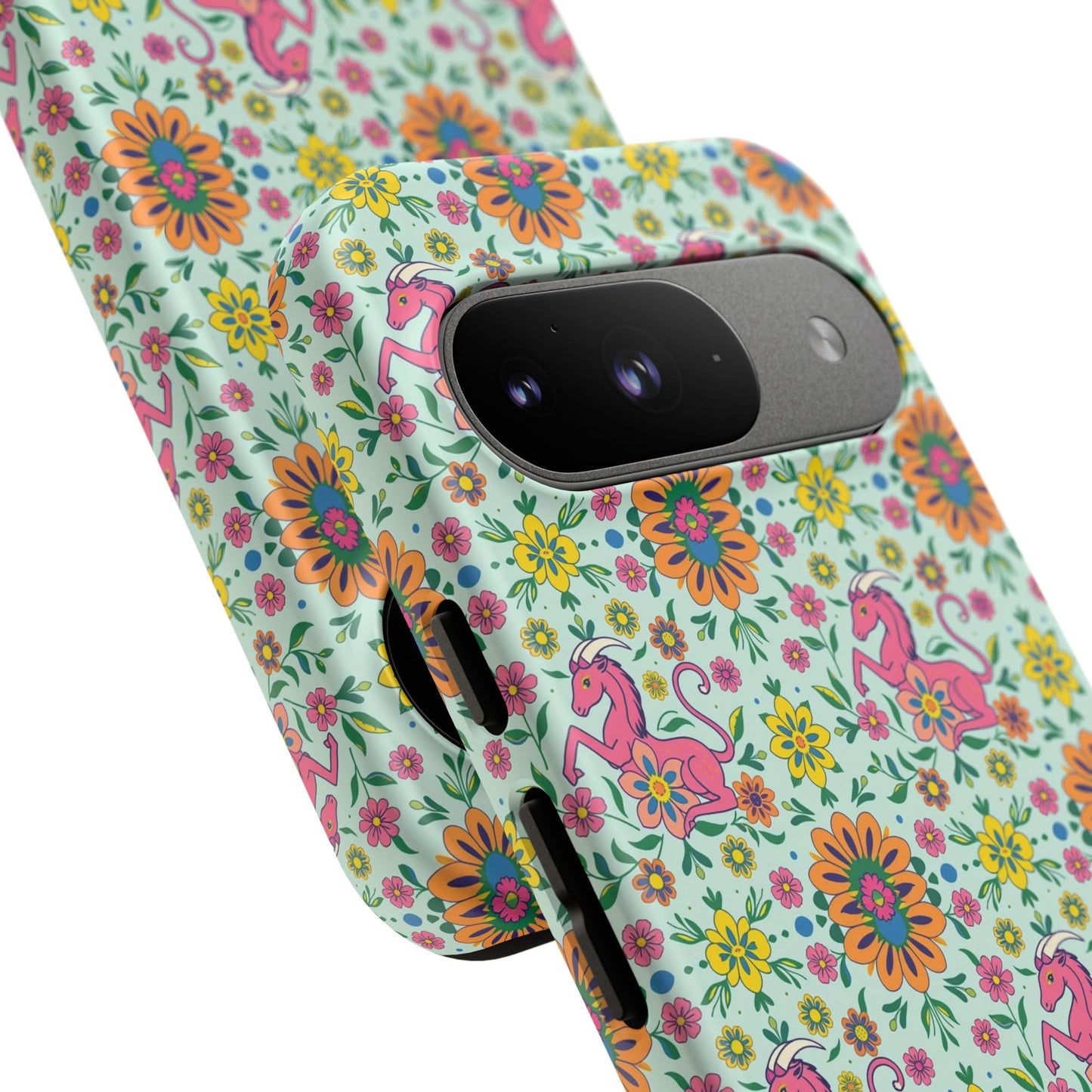 Tough Cases, Aquarius, Zodiac, Flower Pattern
