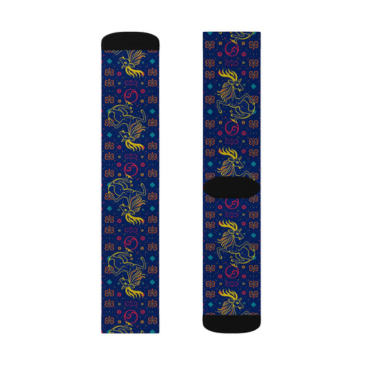 Sublimation Socks, Aquarius, Zodiac v2, Pattern