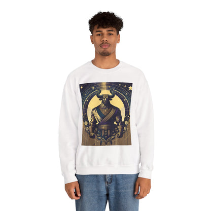Unisex Heavy Blend™ Crewneck Sweatshirt, Minotaur, Taurus Zodiac Design