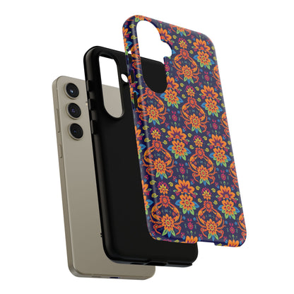 Tough Cases, Cancer, Zodiac, Flower Pattern