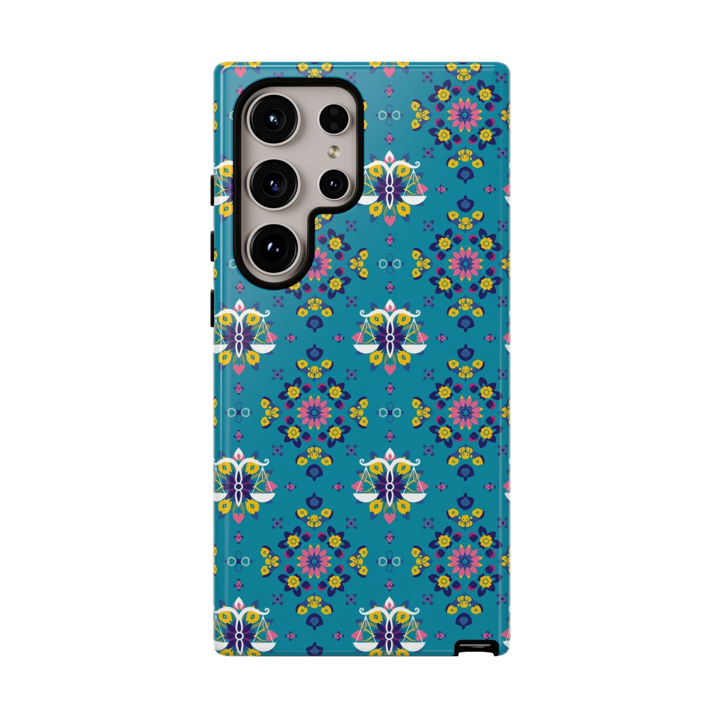 Tough Cases, Libra, Zodiac v2, Flower Pattern