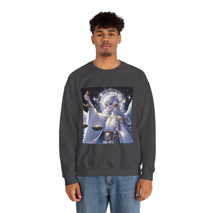 Unisex Heavy Blend™ Crewneck Sweatshirt,anime angel, Libra Zodiac Design