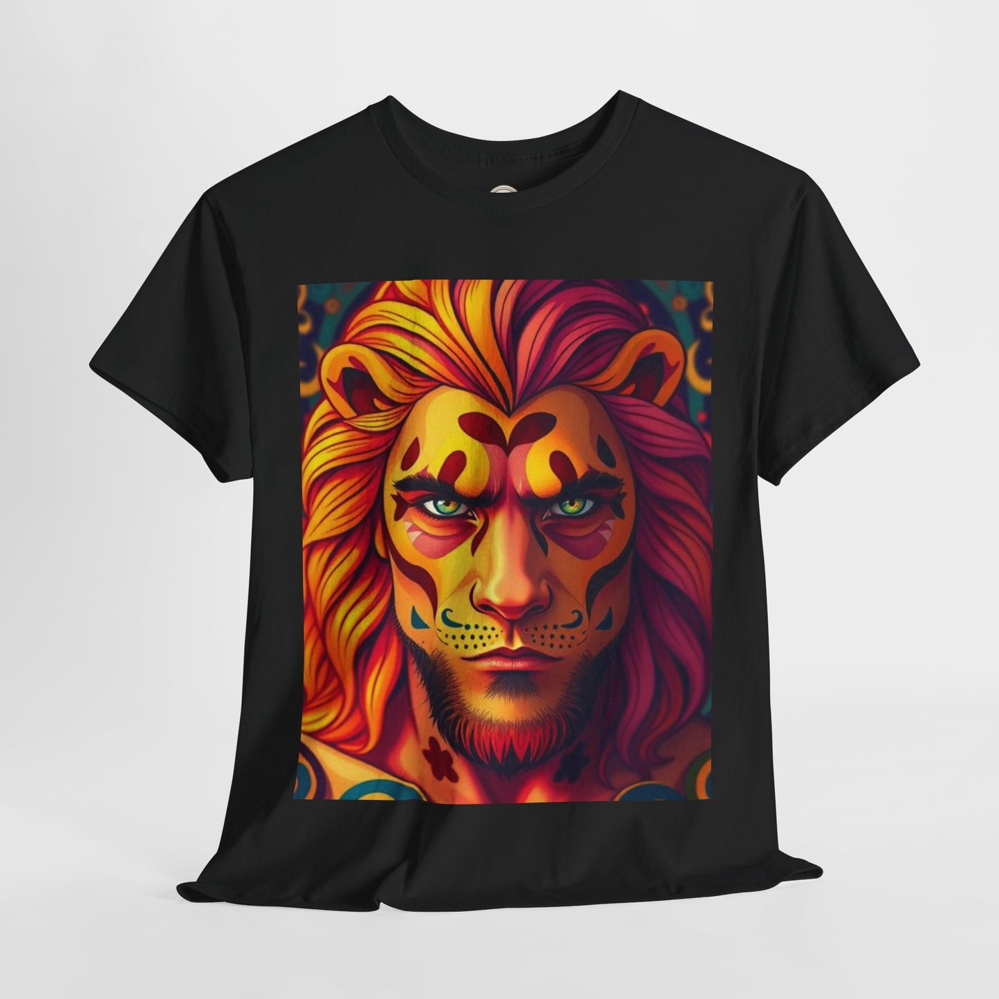 Unisex Heavy Cotton T-Shirt, Leo, Zodiac v2, Sexy Art