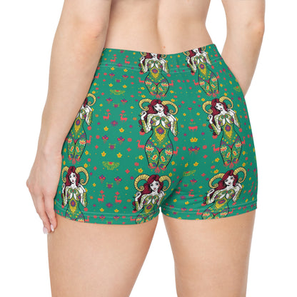 Women's Shorts, (AOP), Aries, Zodiac v2, Sexy Pattern