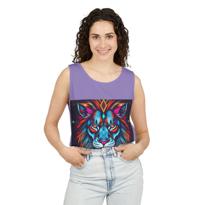 Unisex Garment-Dyed, Tank Top, Leo, Pop Art v1, 100% US cotton